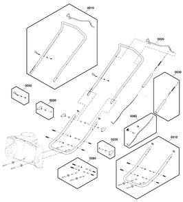 Handles And Controls Group Diagram and Parts List for SS18R (1697348-01)(2020) Briggs and Stratton Snow Blower